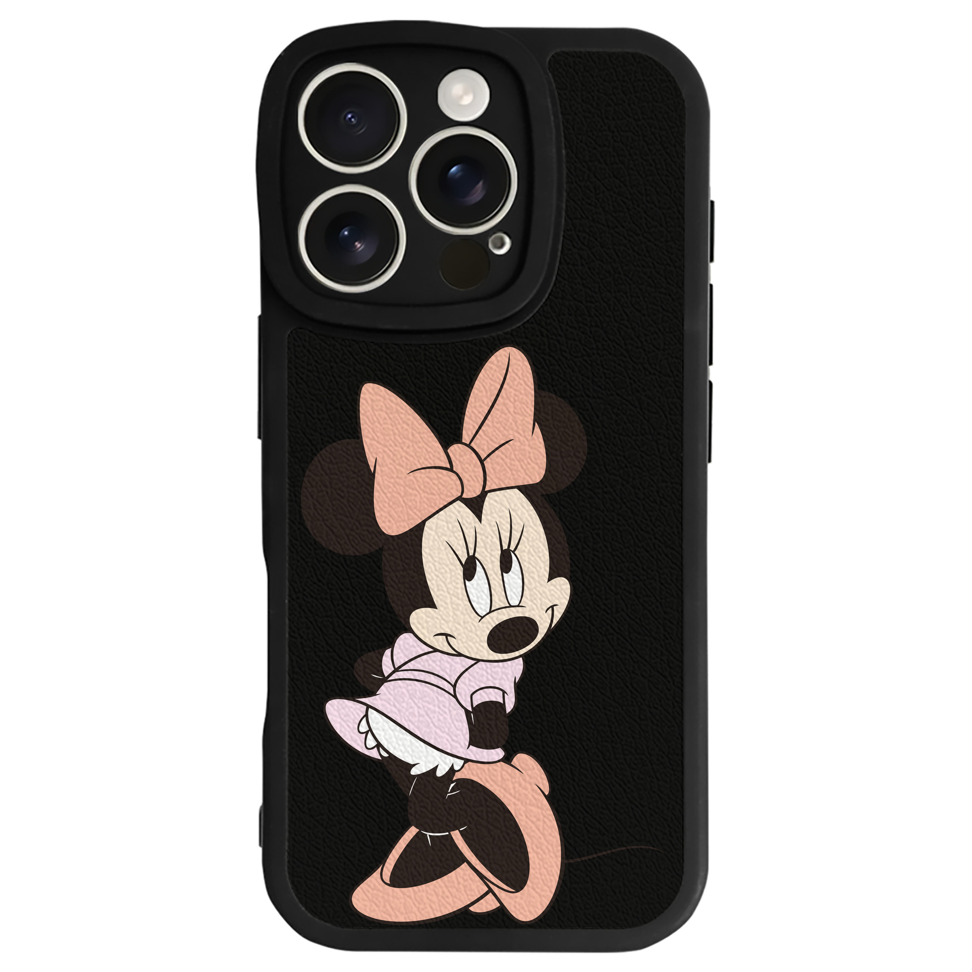 （画像用） ミッキーマウス Mickey Mouse 【iPhone 16シリーズ対応】シリコンスマホケース（レザー調） 材質：シリコン
